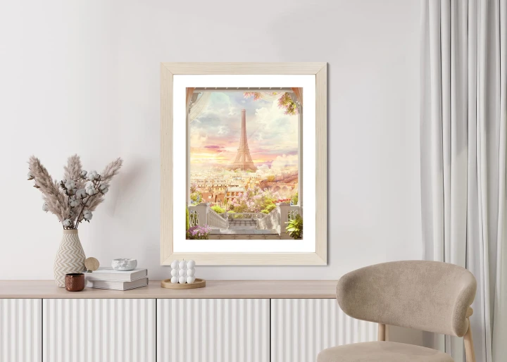 Plakat Widok Z Tarasu Na Malowniczy Paryż