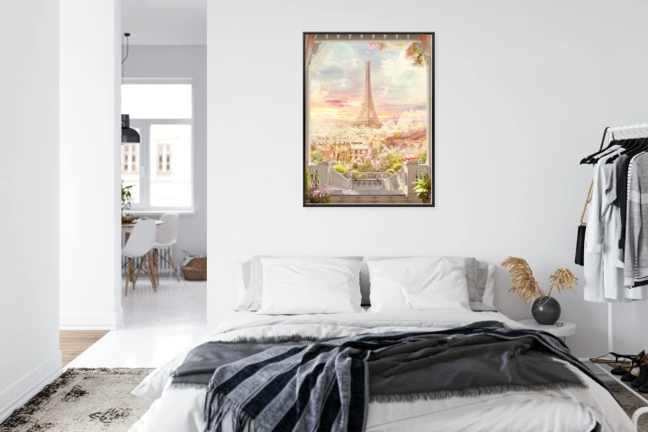 Plakat Widok Z Tarasu Na Malowniczy Paryż