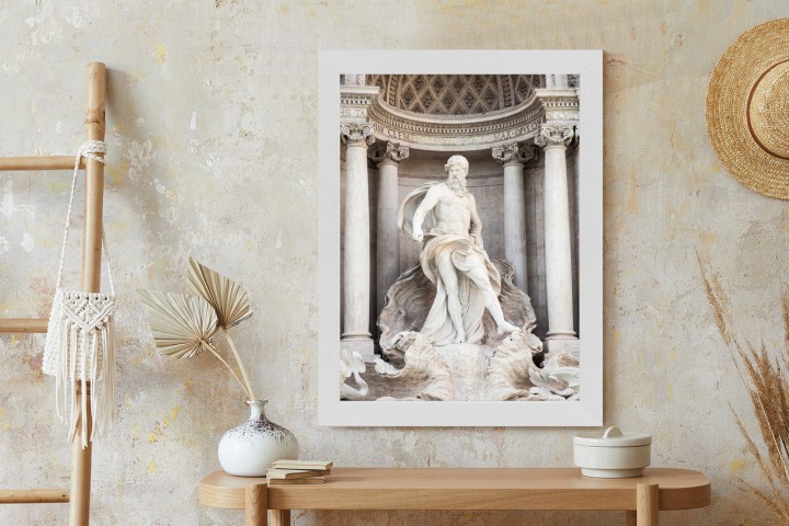 Plakat Architektura Najpiękniejszej Fontanny Di Trevi W Rzymie