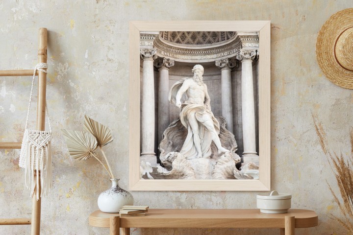 Plakat Architektura Najpiękniejszej Fontanny Di Trevi W Rzymie