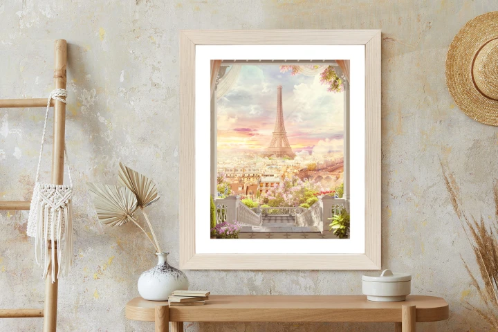 Plakat Widok Z Tarasu Na Malowniczy Paryż