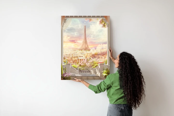 Plakat Widok Z Tarasu Na Malowniczy Paryż