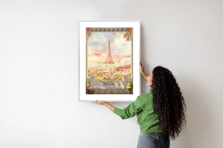 Plakat Widok Z Tarasu Na Malowniczy Paryż