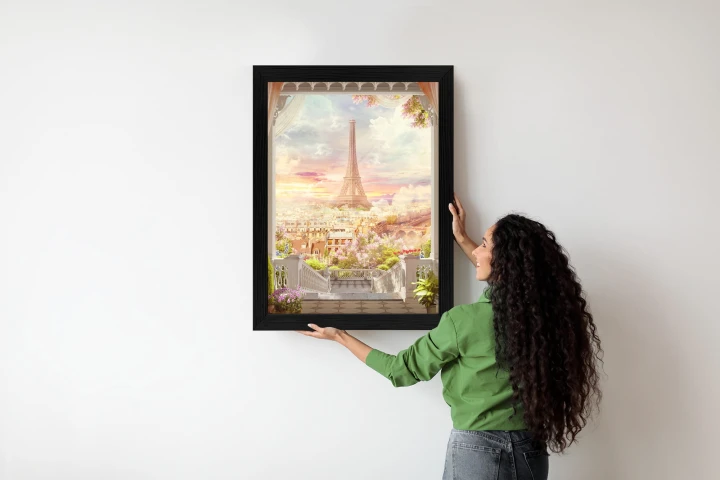 Plakat Widok Z Tarasu Na Malowniczy Paryż