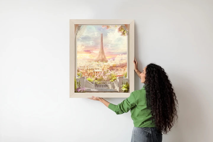 Plakat Widok Z Tarasu Na Malowniczy Paryż