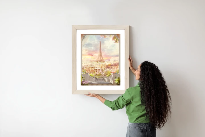 Plakat Widok Z Tarasu Na Malowniczy Paryż