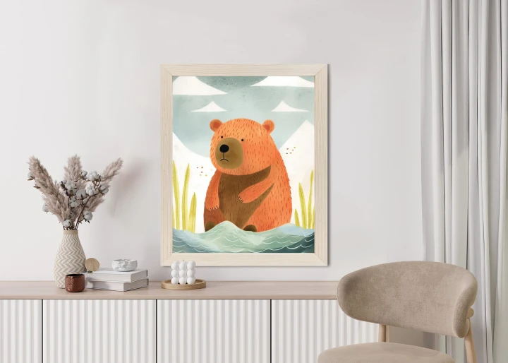 Plakat Niedźwiadek Nad Wodą
