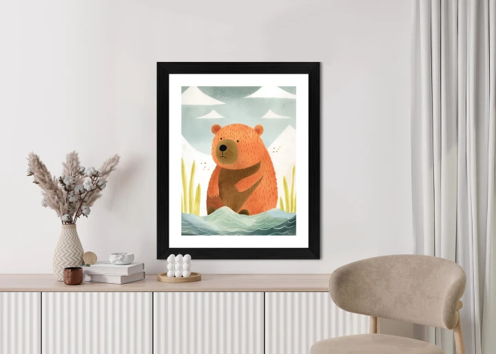 Plakat Niedźwiadek Nad Wodą