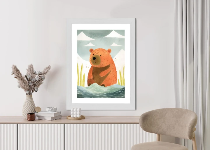 Plakat Niedźwiadek Nad Wodą
