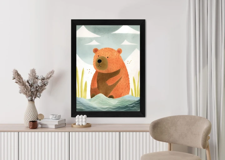 Plakat Niedźwiadek Nad Wodą