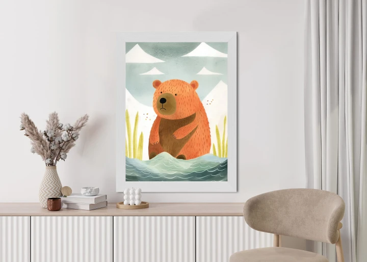 Plakat Niedźwiadek Nad Wodą