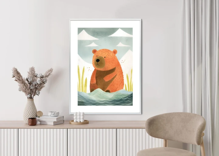 Plakat Niedźwiadek Nad Wodą