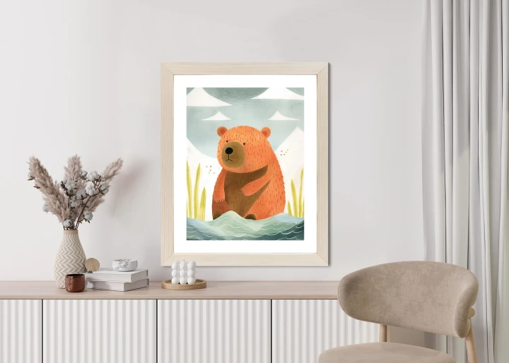 Plakat Niedźwiadek Nad Wodą