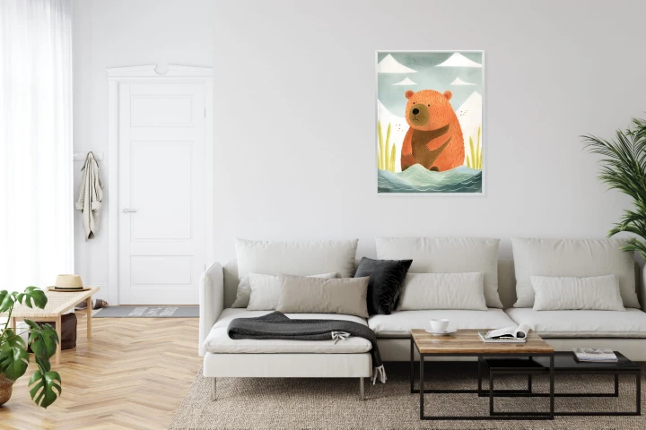 Plakat Niedźwiadek Nad Wodą