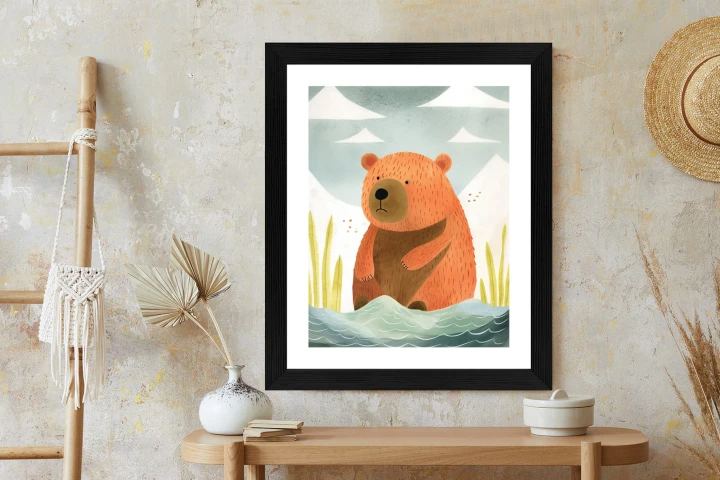 Plakat Niedźwiadek Nad Wodą