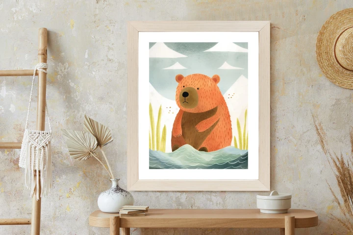 Plakat Niedźwiadek Nad Wodą