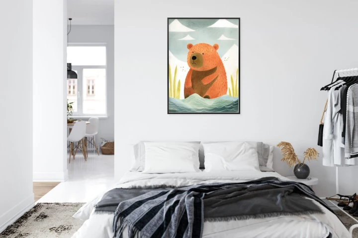 Plakat Niedźwiadek Nad Wodą