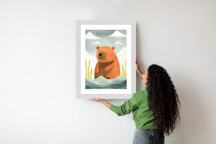 Plakat Niedźwiadek Nad Wodą