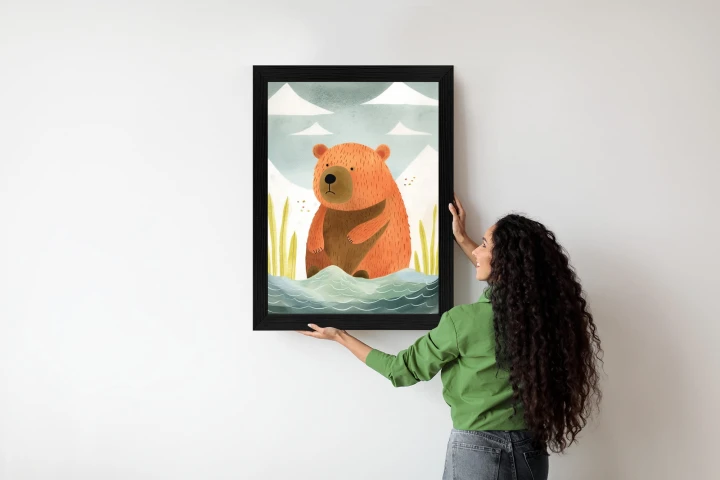 Plakat Niedźwiadek Nad Wodą