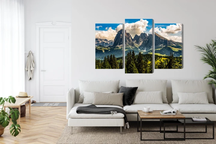 Obraz Wieloczęściowy Widok Włoskich Dolomitów 3D