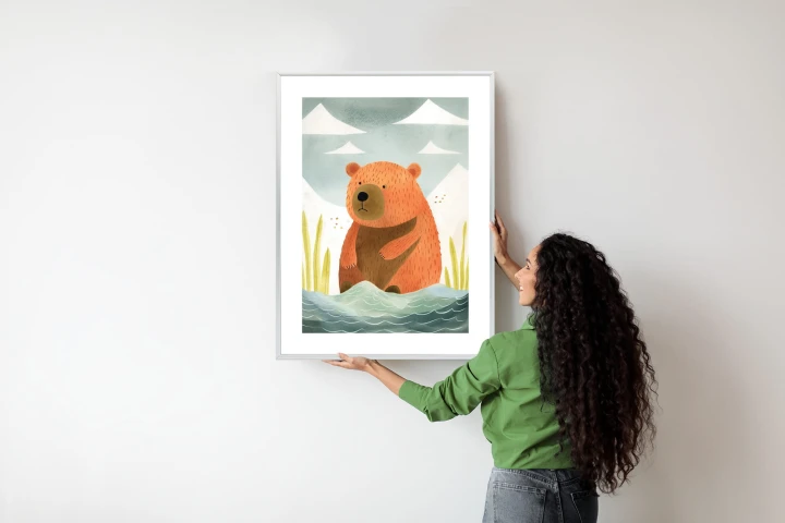 Plakat Niedźwiadek Nad Wodą