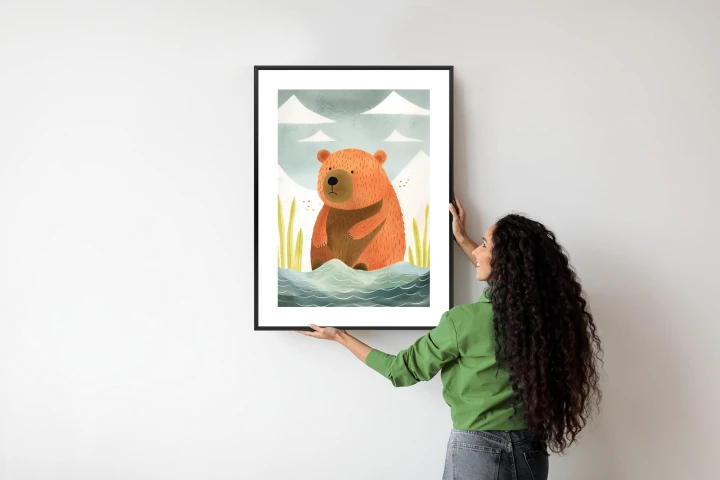 Plakat Niedźwiadek Nad Wodą