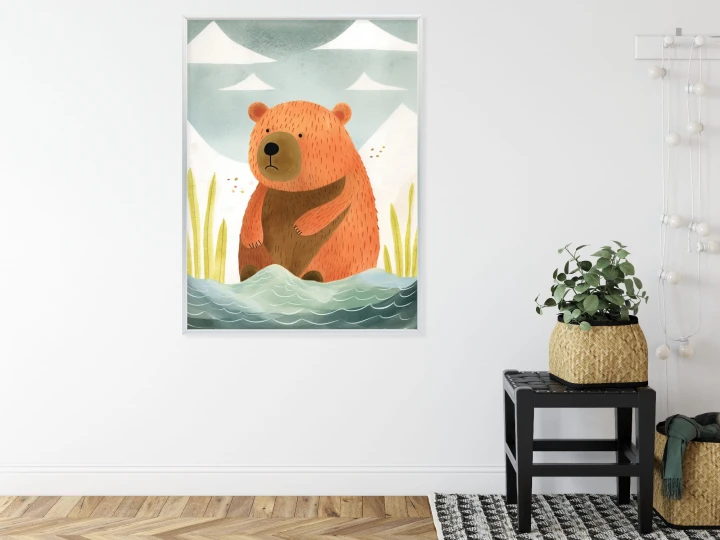 Plakat Niedźwiadek Nad Wodą