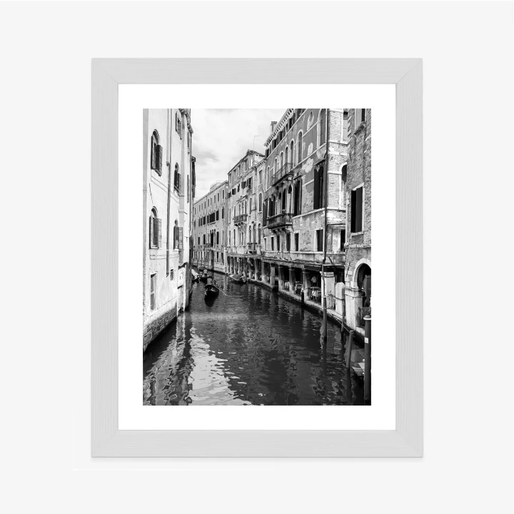 Plakat Kanał W Wenecji W Czerni I Bieli