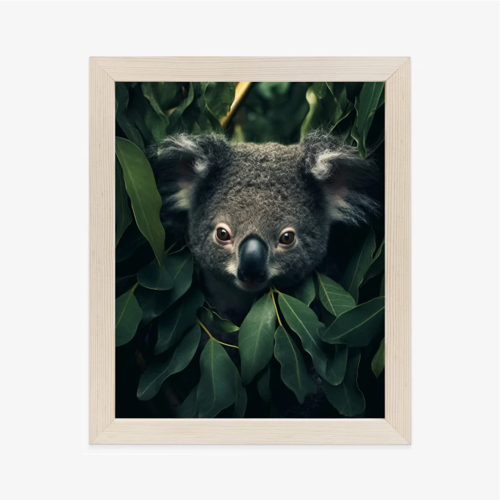 Plakat Koala Siedzący W Liściach