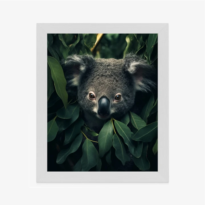 Plakat Koala Siedzący W Liściach