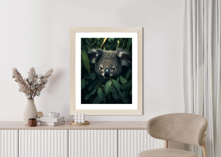 Plakat Koala Siedzący W Liściach