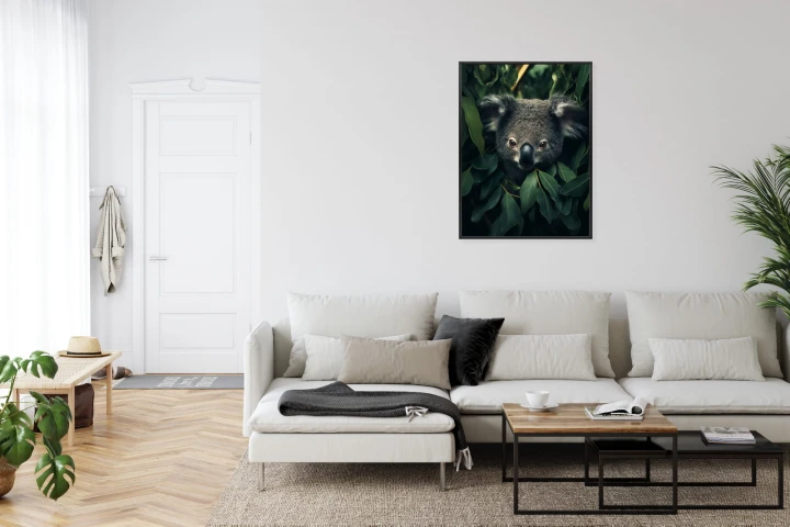 Plakat Koala Siedzący W Liściach