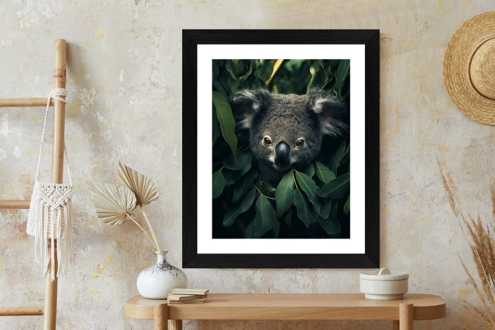 Plakat Koala Siedzący W Liściach