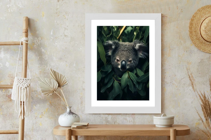 Plakat Koala Siedzący W Liściach