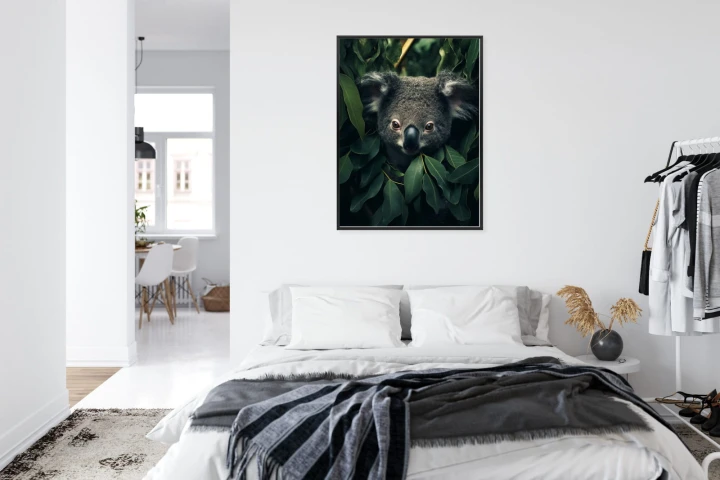 Plakat Koala Siedzący W Liściach
