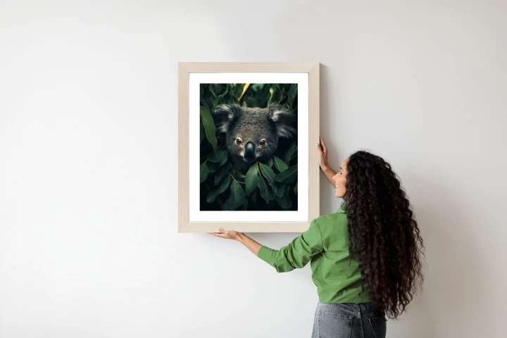 Plakat Koala Siedzący W Liściach