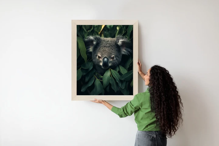 Plakat Koala Siedzący W Liściach