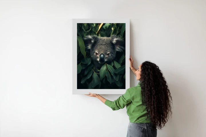 Plakat Koala Siedzący W Liściach