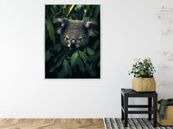 Plakat Koala Siedzący W Liściach