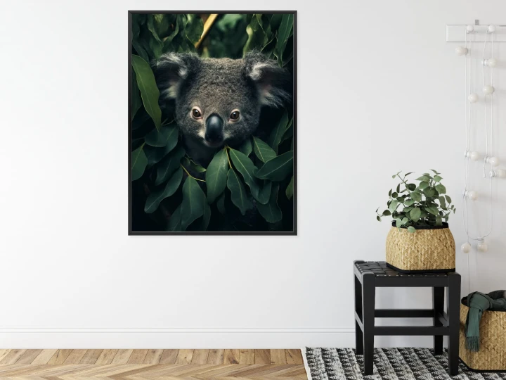 Plakat Koala Siedzący W Liściach