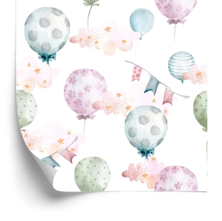 Tapeta Balony W Delikatnych Kolorach