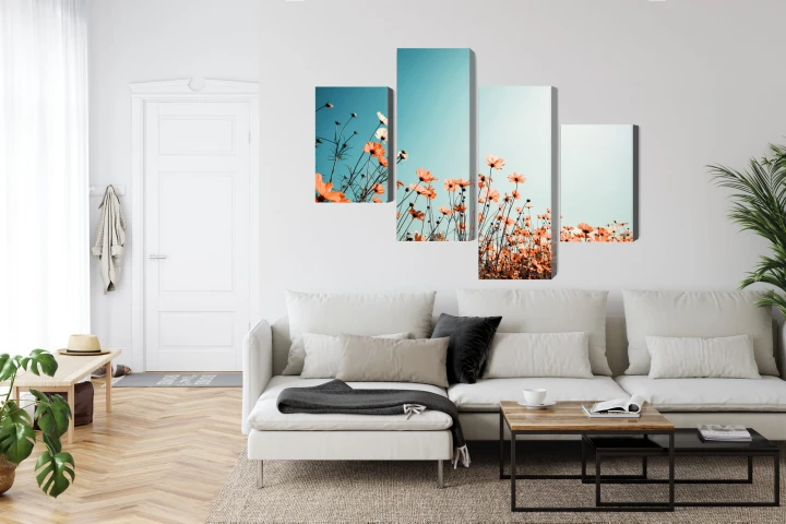 Obraz Wieloczęściowy Kwiaty Polne W Słońcu