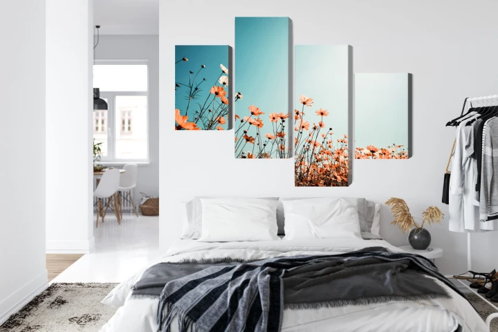 Obraz Wieloczęściowy Kwiaty Polne W Słońcu