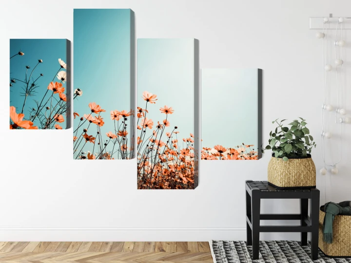 Obraz Wieloczęściowy Kwiaty Polne W Słońcu