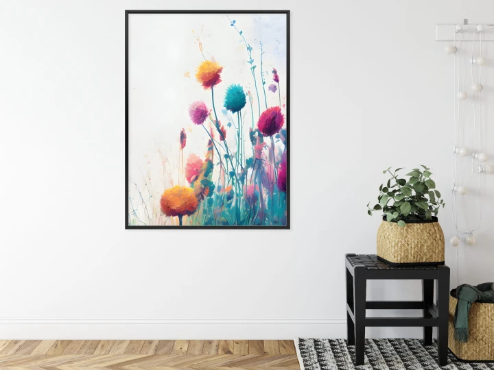 Plakat Kolorowa Abstrakcyjna Łąka