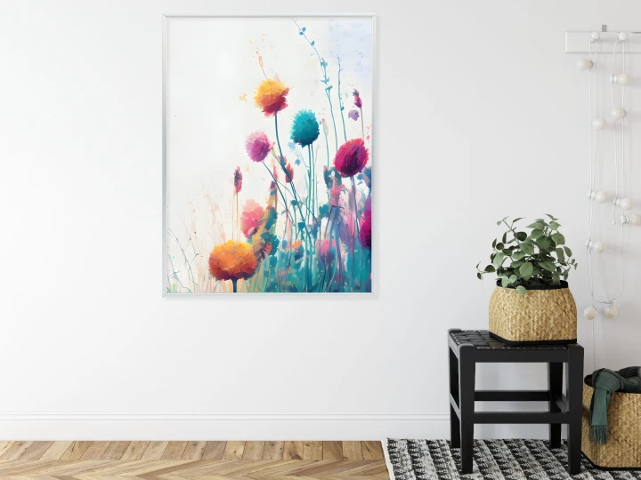 Plakat Kolorowa Abstrakcyjna Łąka