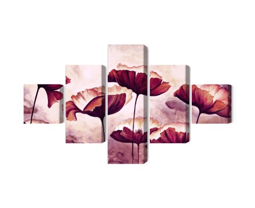 Obraz Wieloczęściowy Maki Jak Namalowane