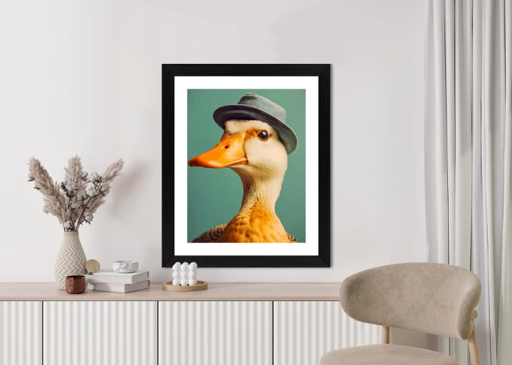 Plakat Kaczka Z Kapeluszem