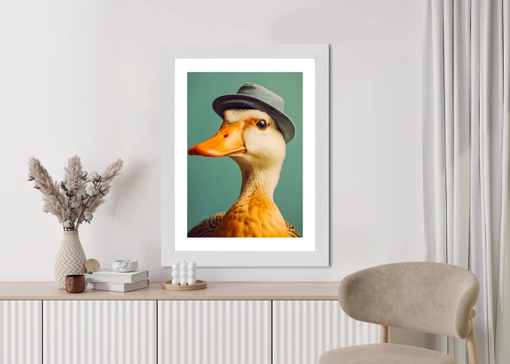 Plakat Kaczka Z Kapeluszem