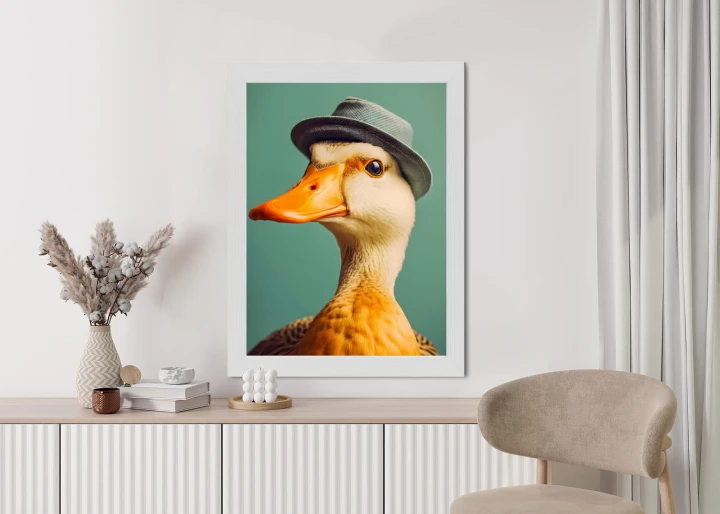 Plakat Kaczka Z Kapeluszem